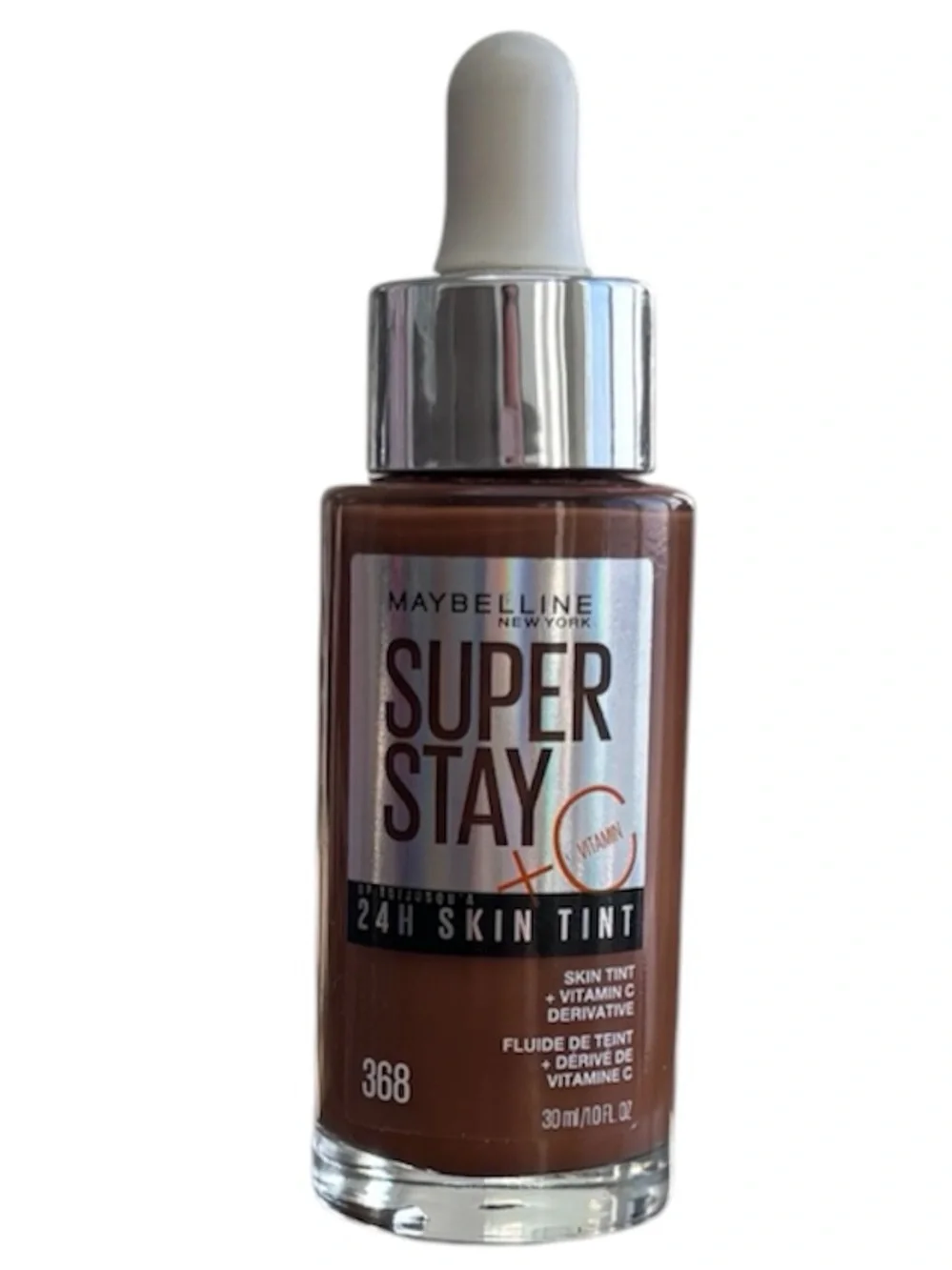 Maybelline Super Stay 24H Skin Tint + Vitamin C Foundation Makeup 368 NEW 1 oz
